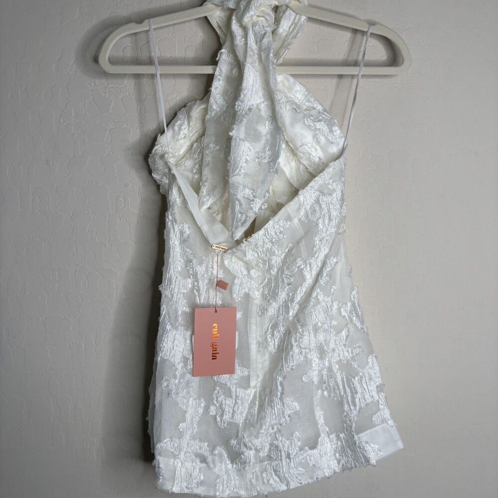 Cult Gaia White Floral Halter Top - Picture 5 of 6